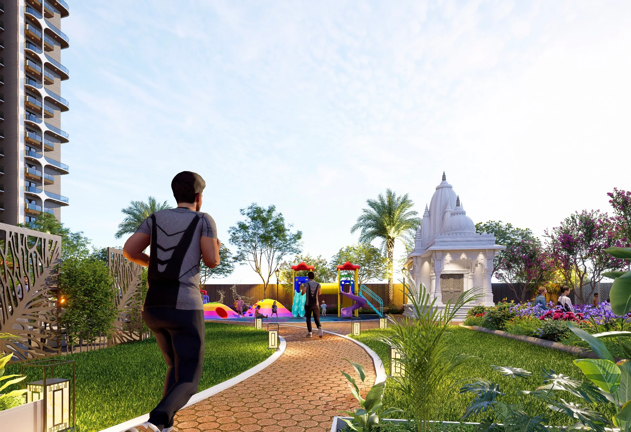 Landscaped family recreation area at ANANTARA WORLD